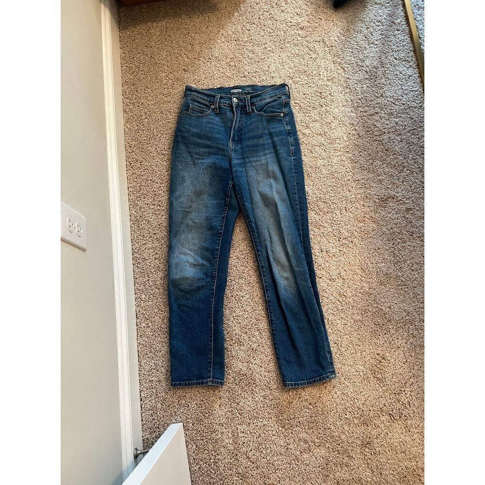 Old Navy The SKY-HI straight extra high rise straight leg jeans size 0